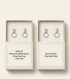 Cartier white gold Juste un Clou diamond earrings 33mm, imported from the UK