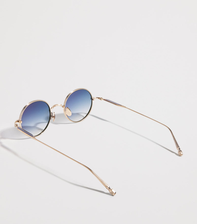 Matsuda M3168 round sunglasses in titanium, UK version