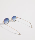 Matsuda M3168 round sunglasses in titanium, UK version