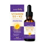 Holland & Barrett Inner Vitality Vitamin D3 + K2 Drops Natural Berry Dietary Supplement 30ml- Buy online at McGrocer