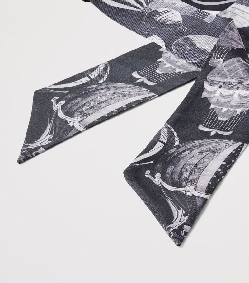 Aspinal of London silk shield skinny scarf, UK version