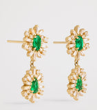 Suzanne Kalan diamond and emerald drop earrings UK version