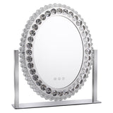Livingandhome Crystal LED Vanity Mirror 46cm x 51cm, imported from the UK