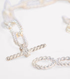 Bleue Burnham sterling silver link necklace, UK version
