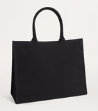 Harrods large cotton logo tote bag with magnetic fastening, UK version
