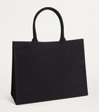 Harrods large cotton logo tote bag with magnetic fastening, UK version