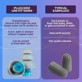 Pluggerz Enjoy Swim Earplugs 1 Pair, imported from the UK