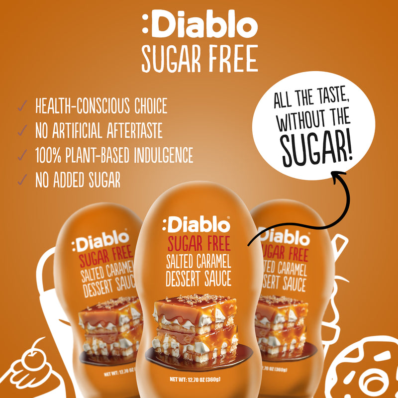 Diablo sugar free salted caramel sauce 360g pack, UK version