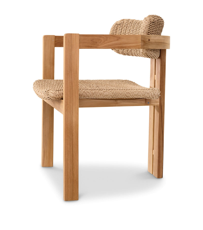 Eichholtz Teak Donato outdoor dining chair in Grade A teak (British brand)