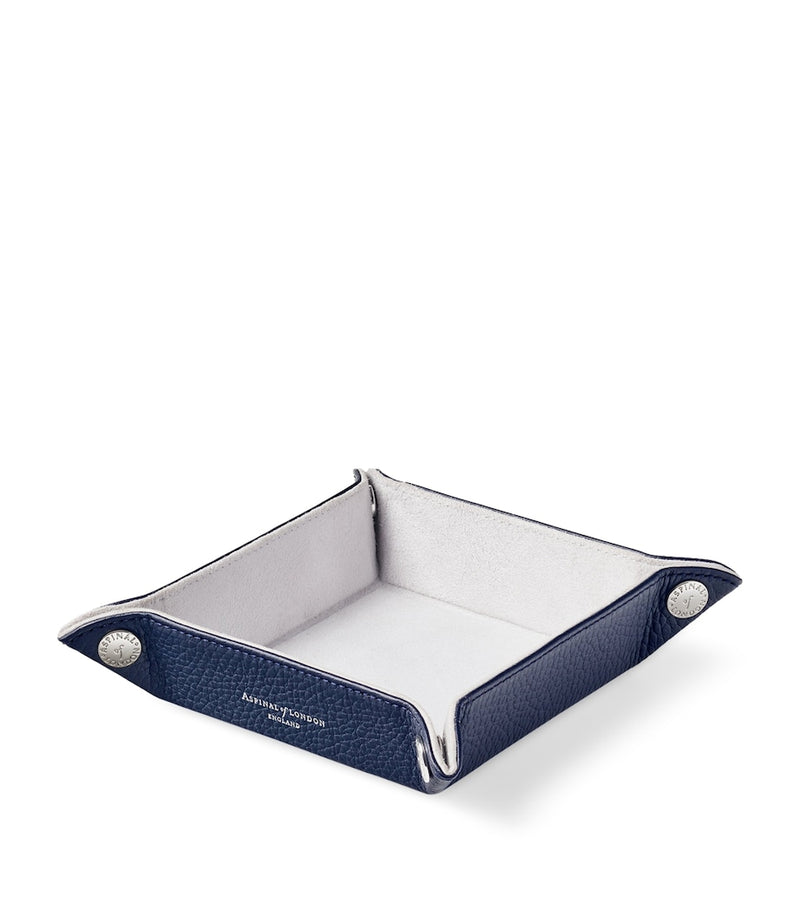 Aspinal leather tidy tray 16cm x 16cm - British product