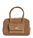 Sandro Paris suede Ezmeh shoulder bag, imported from the UK