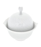 Meissen porcelain sugar bowl with lid Waves Relief (British brand)