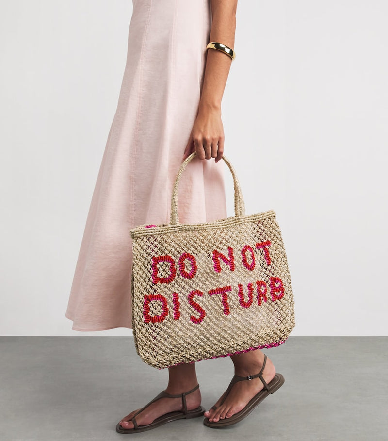 The Jacksons jute tote bag with Do Not Disturb print - British product