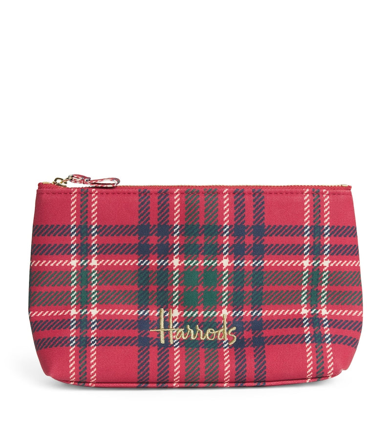 Harrods medium tartan logo pouch (British brand)