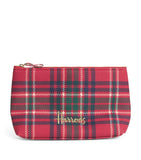 Harrods medium tartan logo pouch (British brand)