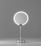 Decor Walther light-up round cosmetics mirror, approximate size 44cm by 21.5cm by 13cm - British product