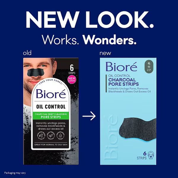 Bioré Charcoal Pore Strips 6 Pieces - British product