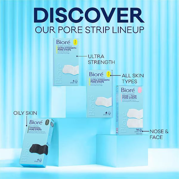 Bioré Charcoal Pore Strips 6 Pieces - British product