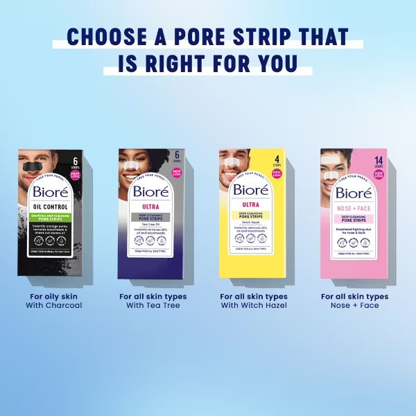 Bioré Charcoal Pore Strips 6 Pieces - British product