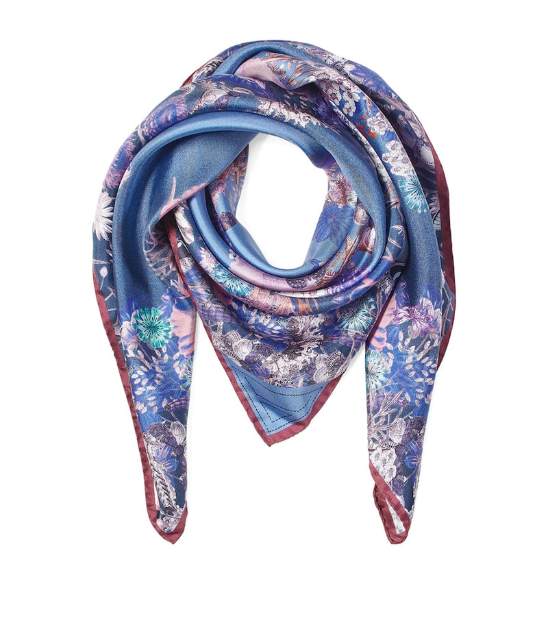 Aspinal of London silk floral scarf (British brand)