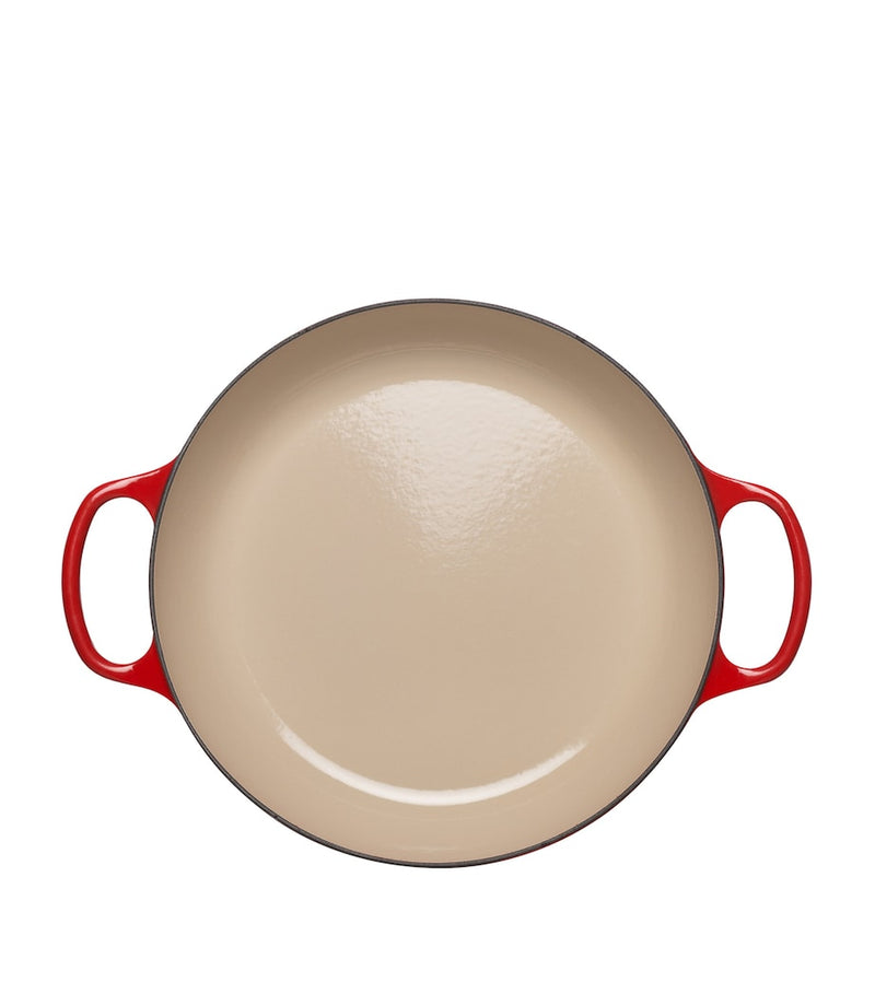 Le Creuset cast iron shallow round casserole dish 26cm (British brand)