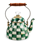MacKenzie-Childs emerald check tea kettle 2-quart, UK version