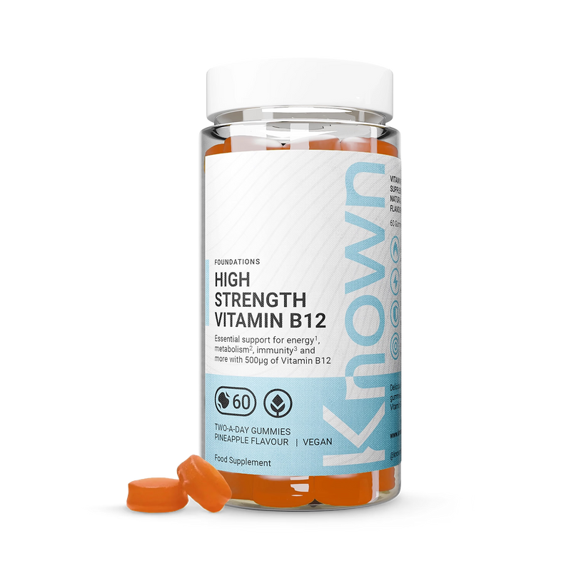 Known Nutrition vitamin B12 gummies pineapple flavour 60 count, UK version