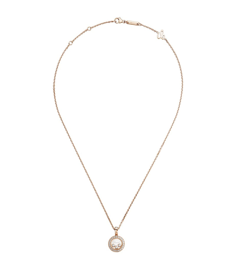 Chopard pendant necklace rose gold and diamond (British brand)