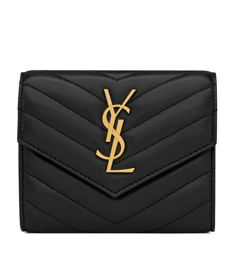 Saint Laurent trifold wallet with YSL monogram (British brand)