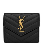 Saint Laurent trifold wallet with YSL monogram (British brand)