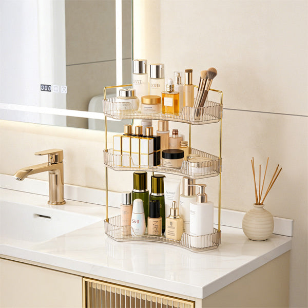 Livingandhome 3-tier corner bathroom organiser (British brand)