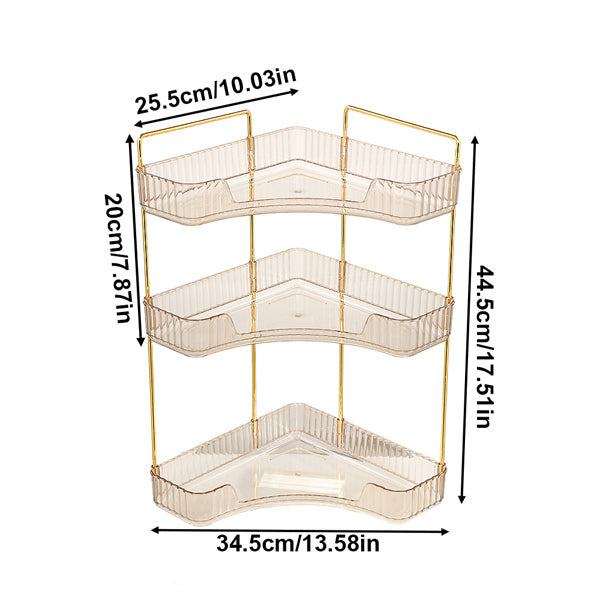 Livingandhome 3-tier corner bathroom organiser (British brand)