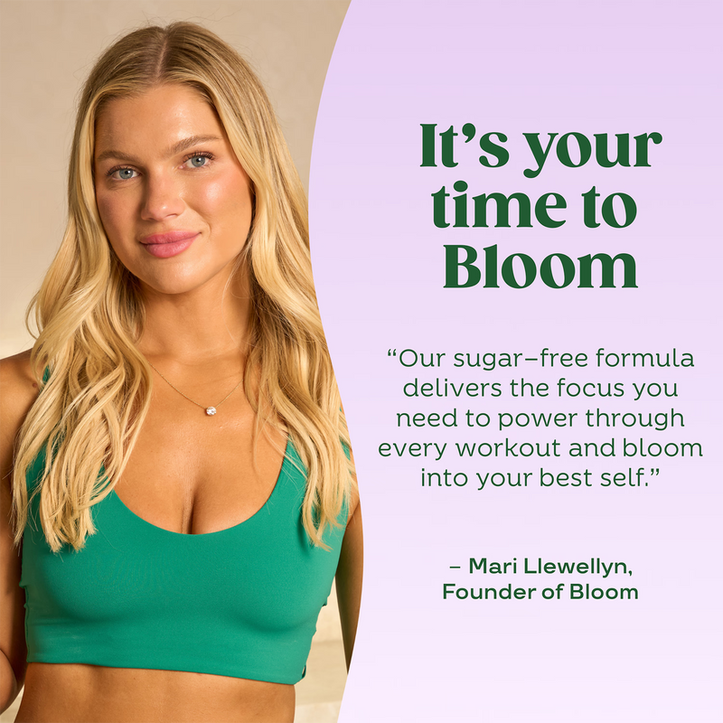 Bloom Pre-Workout Raspberry Lemonade 186g, imported from the UK