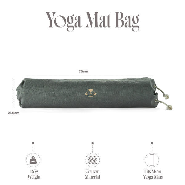 Myga cotton yoga mat bag sage, imported from the UK