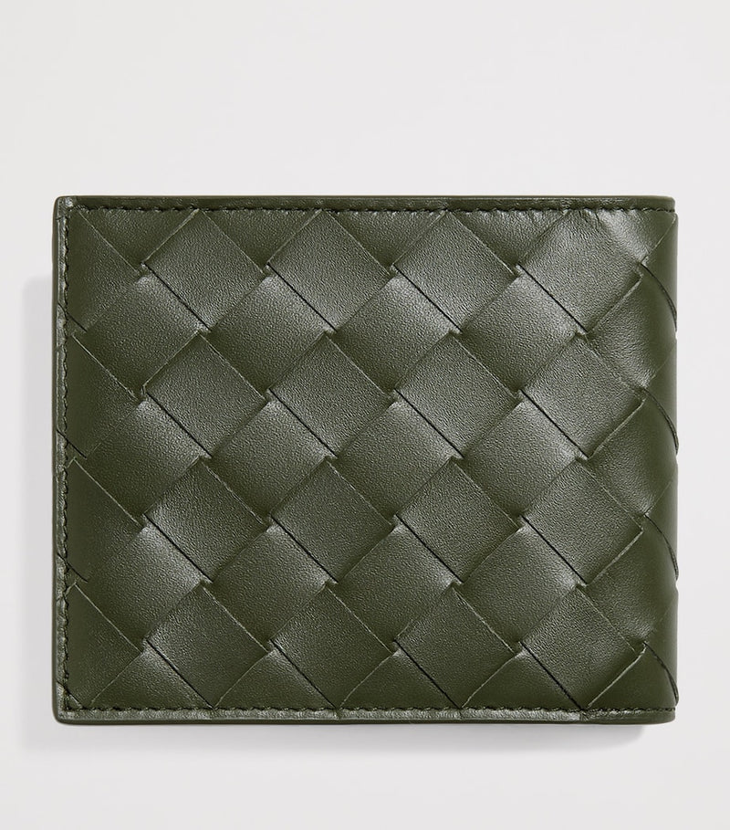 Bottega Veneta Intrecciato bifold wallet calfskin leather, imported from the UK