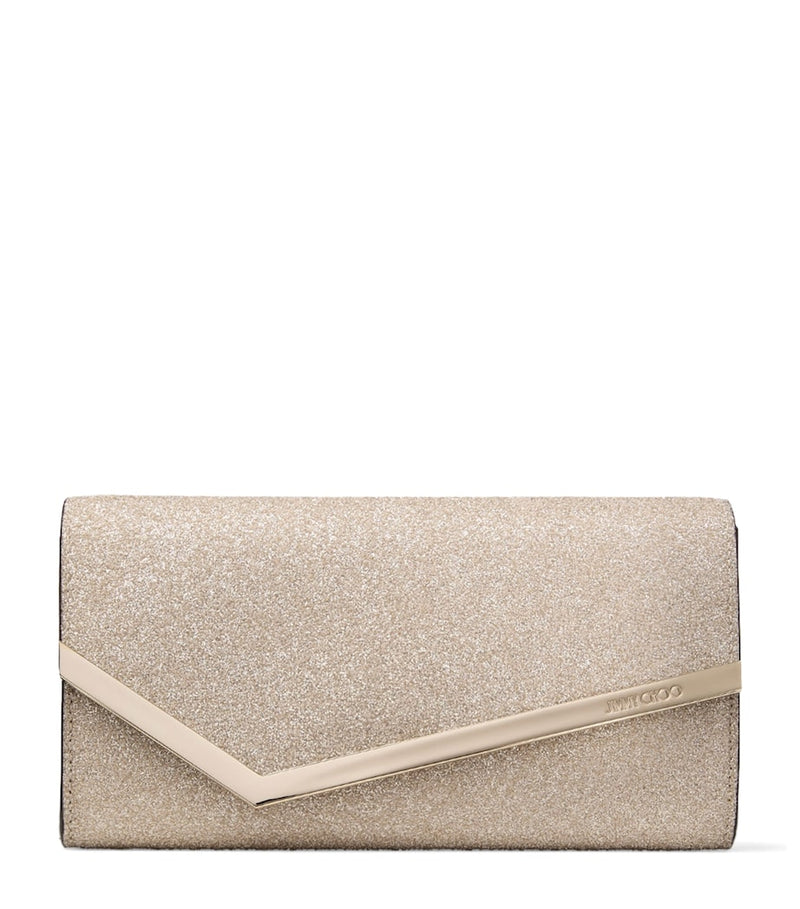 Jimmy Choo Emmie Caviar Glitter clutch bag, UK version