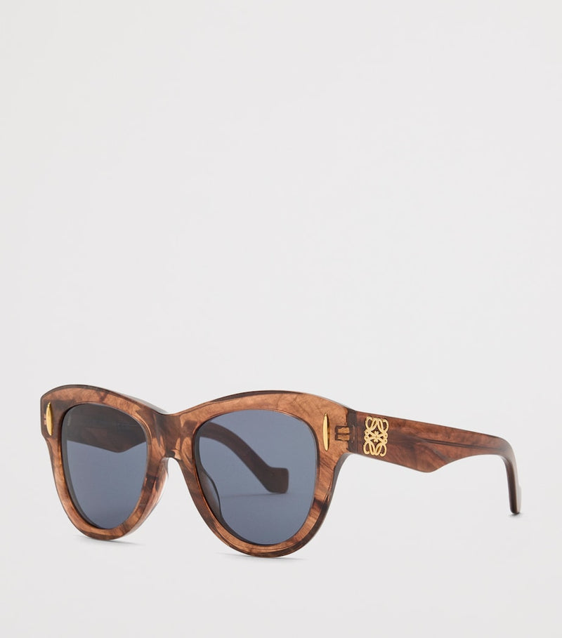 Loewe Screen sunglasses acetate round gold-tone temples, UK version