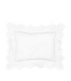 Pratesi boudoir pillowcase with sateen appliqué, 30x40cm, imported from the UK
