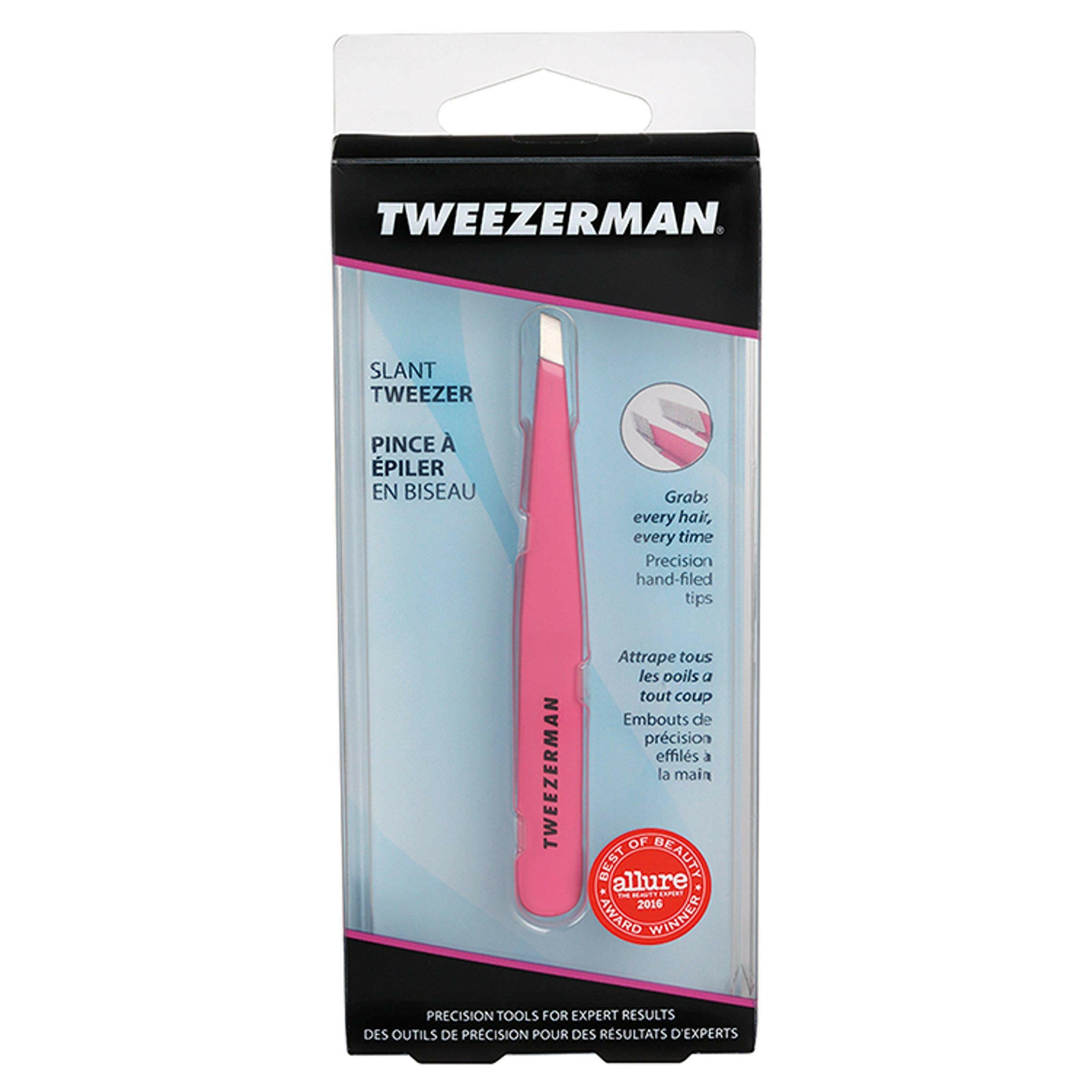 Tweezerman Slant Tweezer Pretty In Pink Beauty at home Sainsburys