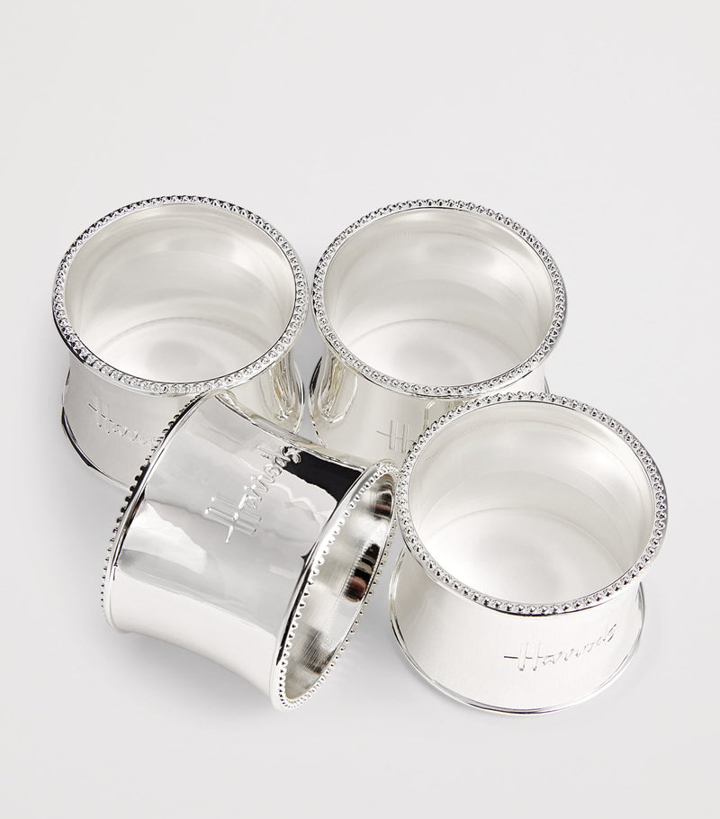 Harrods stainless steel napkin rings set of 4, UK version