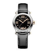Harrods Chopard Happy Sport Watch Stainless Steel Rose Gold Diamond 30mm- Buy online at McGrocer