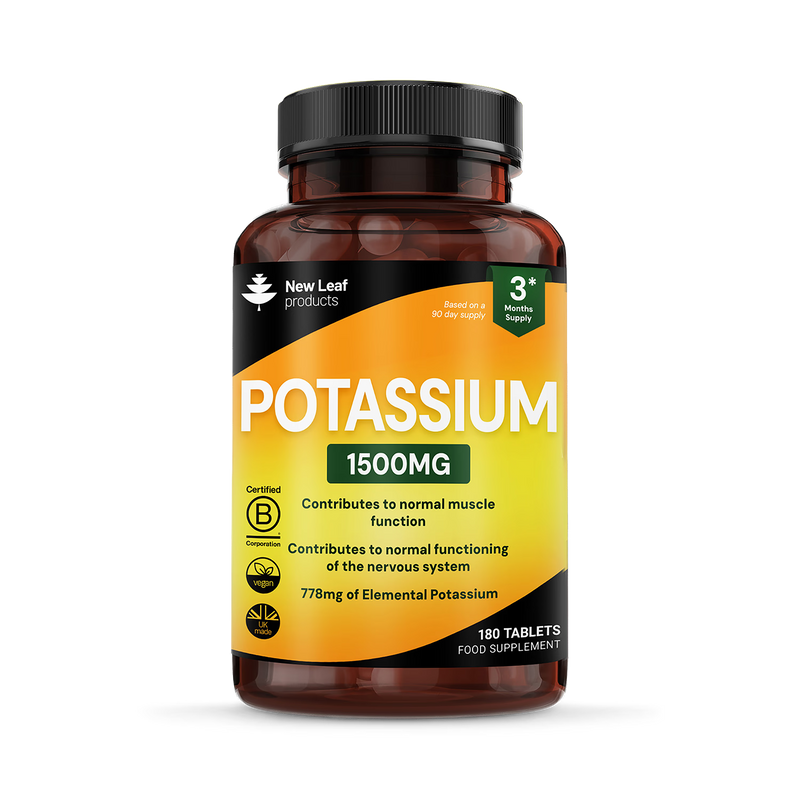 New Leaf Products potassium tablets 180 tablets (British brand)