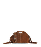 Maje mini suede Miss M shoulder bag, UK version