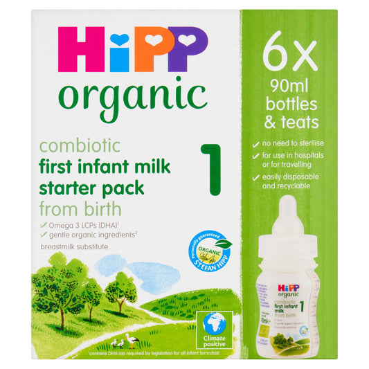 HiPP Organic 1 First Infant Baby Milk Ready To Feed Liquid Formula Starter Pack From Birth GOODS Sainsburys   