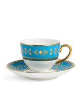 Harrods Bone China Teacup and Saucer with 22-Karat Gold Detailing, 175ml Capacity- Buy online at McGrocer