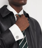 Tateossian Viper palladium enamel cufflinks 1.8cm (British brand)