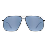 Quiksilver QS3009 matte black blue mirrored polarised sunglasses (British brand)