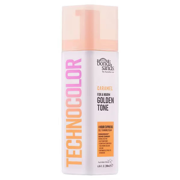 Technocolor Self Tanning Foam Caramel 200ml, imported from the UK