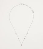 Astrid & Miyu white gold diamond charm necklace 38cm - British product