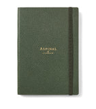 Aspinal of London grained leather bound A5 notebook - British product